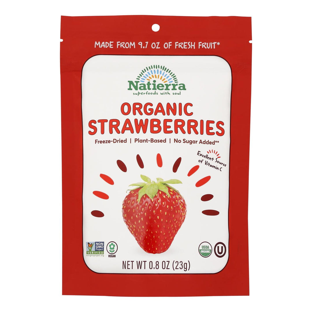 Natierra - Dried Fruit Strawbery - Case Of 12 - .8 Oz - Maras Green